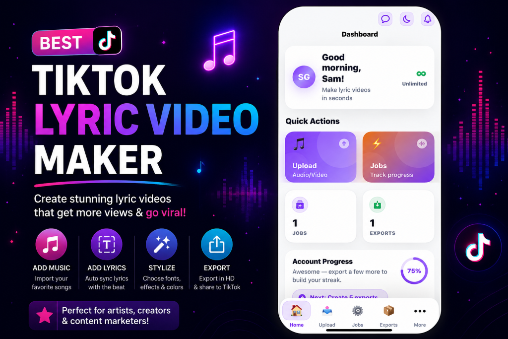 Best TikTok Lyric Video Maker